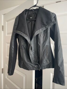 Mossimo black  Faux Leather Asymmetric Moto Jacket